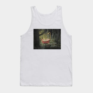 Golden Bathtub in the forest of wonderland Tank Top